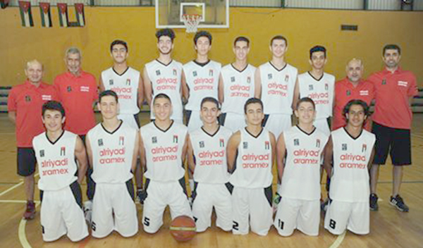  The Riyadi U-16 team and coaches pose for a picture on Thursday before leaving to play at the Dubai Basketball Tournament (Photo courtesy of Riyadi-Aramex  )